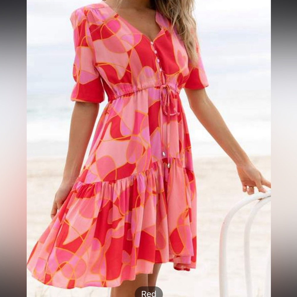 Petal + Pup Despina Summer Floral Midi Dress Size S NWOT